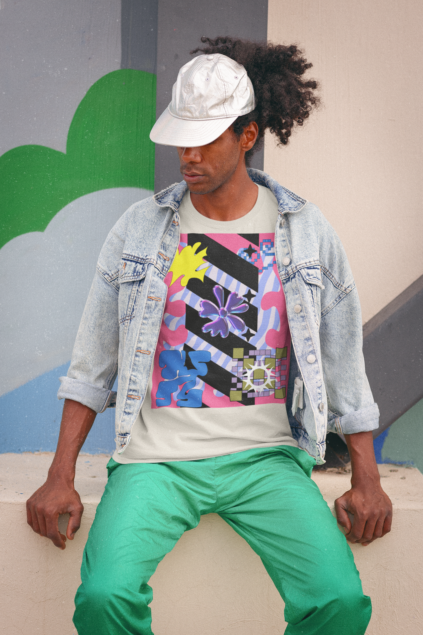 "Pixel Bloom Pop" Longsleeve T-shirt