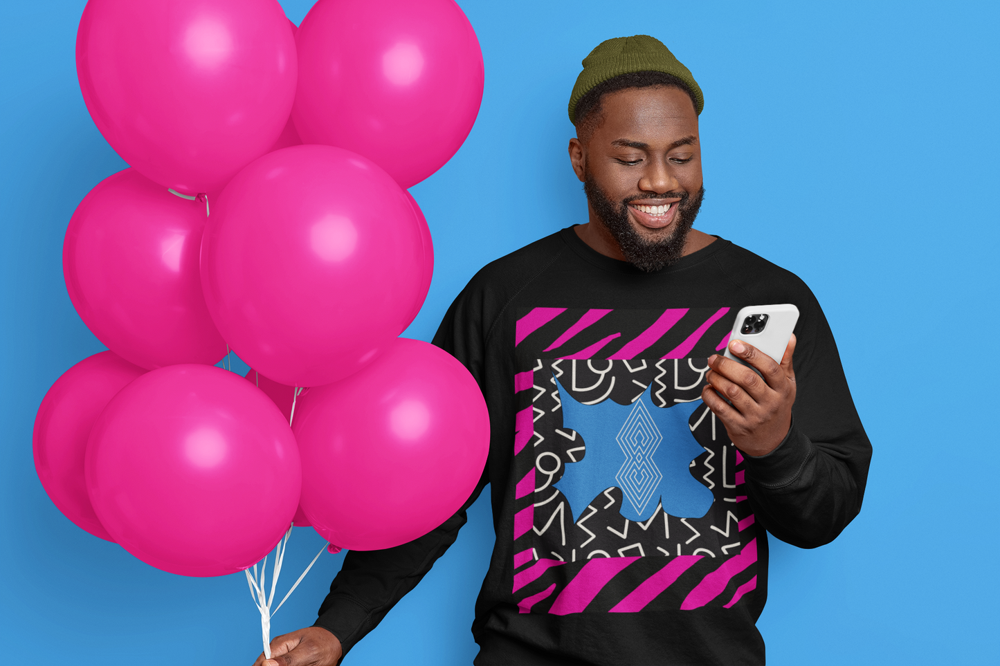 "Zebra Splash Geomix"  Unisex Sweatshirt