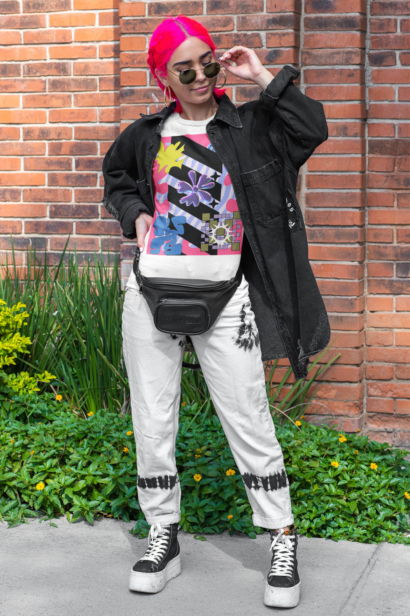 "Pixel Bloom Pop" Longsleeve T-shirt