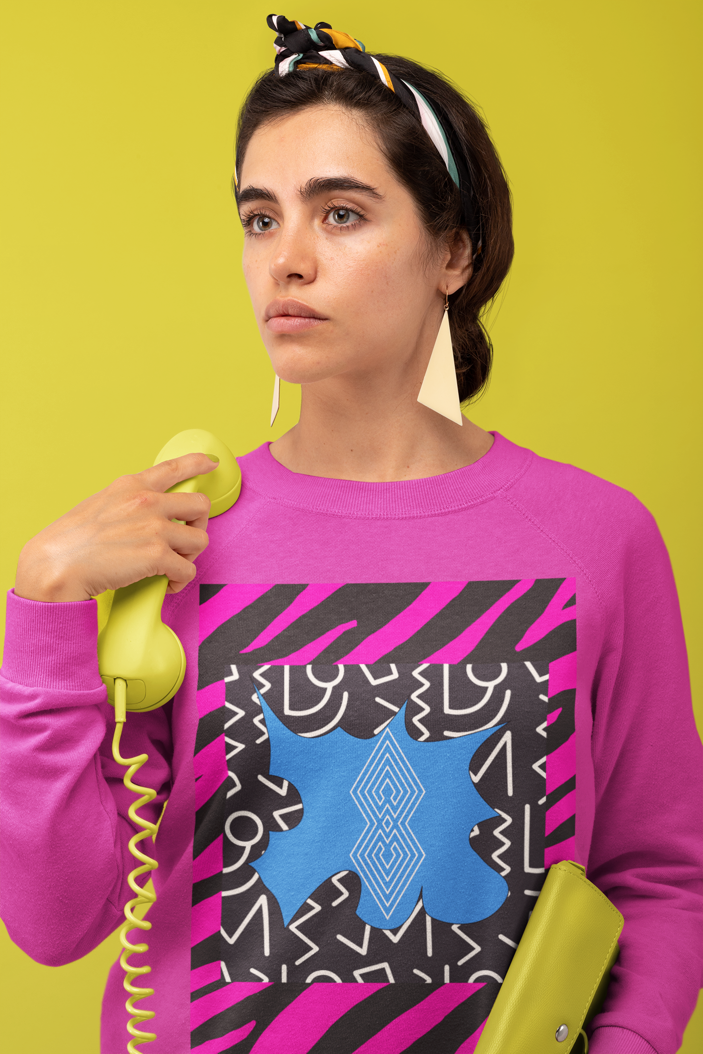 "Zebra Splash Geomix"  Unisex Sweatshirt